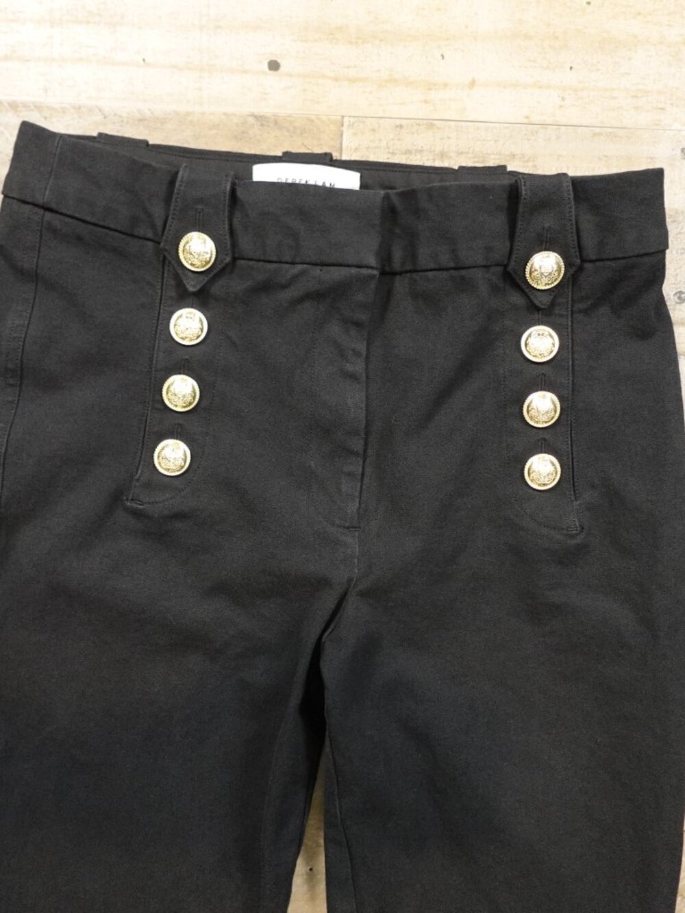 Derek Lam 10 Crosby Robertson Crop Flare Pants Women’s Size 10 Black FAIR - Picture 3 of 16
